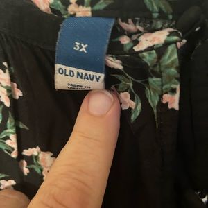 Old Navy black flowered dress.